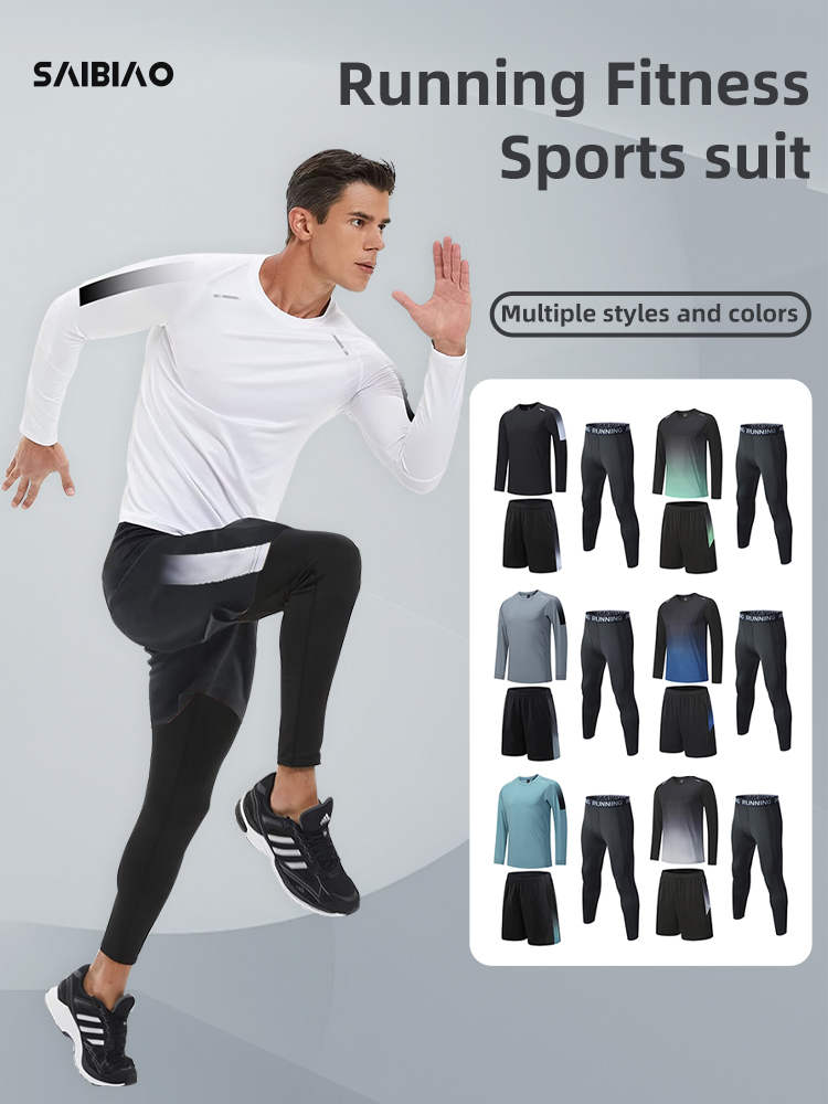 Compression Long Pant - Heren elastische compressie bodybuilding sportkleding gym