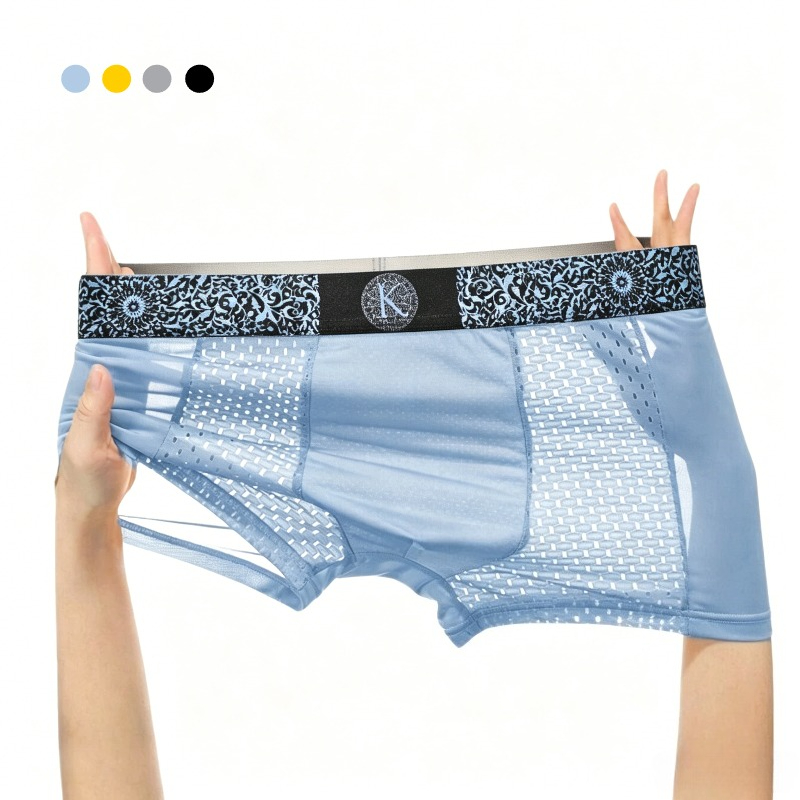 Mesh Sport Boxer - Herenshorts van koele ijzijde, mesh, stretch,