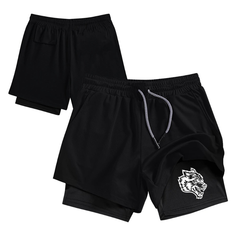 Compression Shorts Athletes - Herenshorts met dubbele laag, 2-in-1, casual,