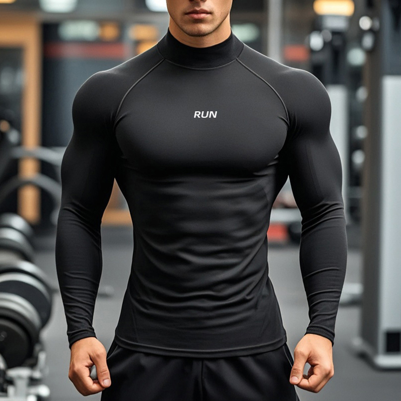 T Shirt Tight Fit - Mannen Running Coltrui Sneldrogende T-shirts Met