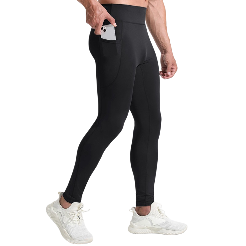 Compression Long Pant - Heren Compressiebroek met hoge taille Sneldrogend