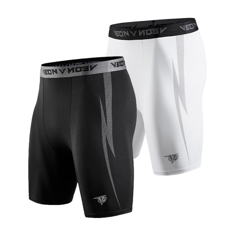 Compression Shorts Athletes - Zwarte compressie shorts heren spandex sportshorts