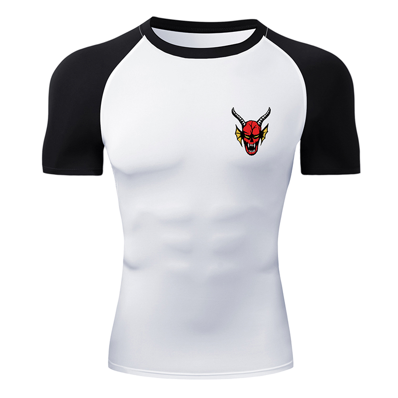 Base Layer Top - Grafisch compressieshirt voor heren met korte
