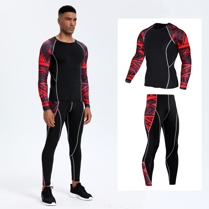Compression Long Pant - PRO-sportfitnesspak voor heren: sneldrogend T-shirt met
