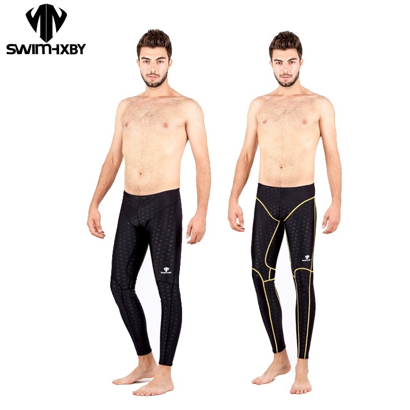 Long Leg Trunk Men - Sharkskin zwemstoorzender chloorbestendig racetraining badmode zwembroek