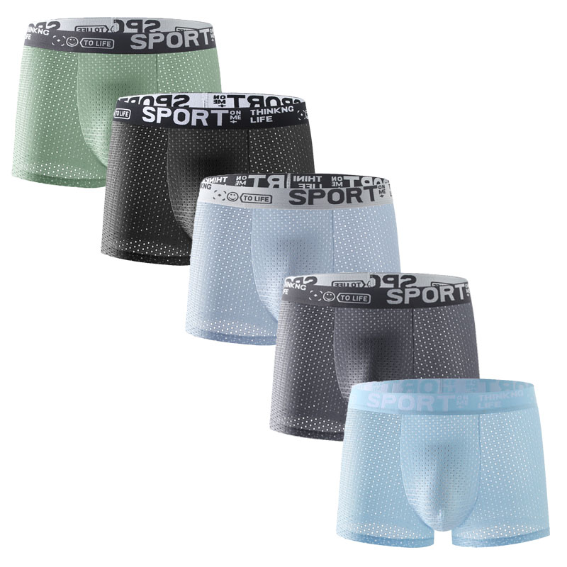 Mesh Sport Boxer - 5 stuks heren ice silk mesh