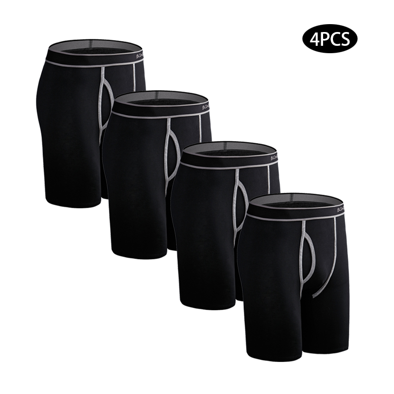 Boxer Brief Pack Cotton - 4 Stuks Lange Katoenen Ondergoed Man