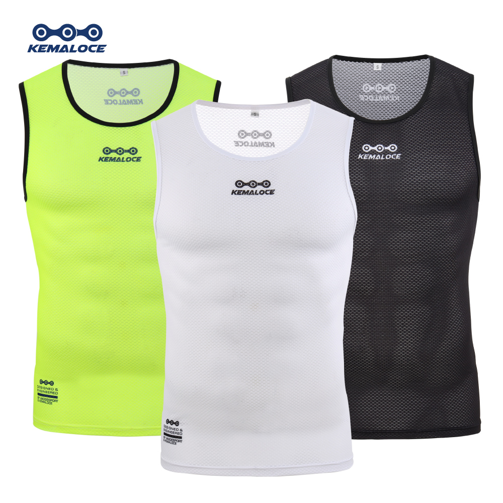 Sleeveless Undershirt - Kemaloce Fietsen Basislaag Mouw Ademend Wit
