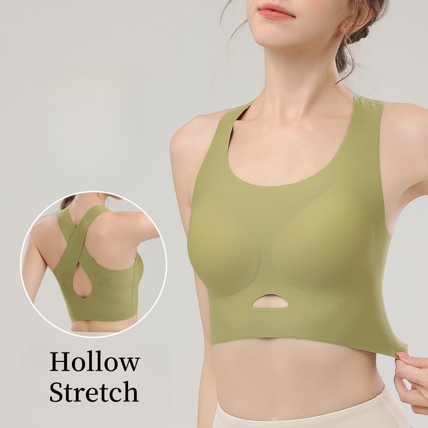 Sleeveless Undershirt - Hemdje Ondershirt met borstkussen Binnenrug BH