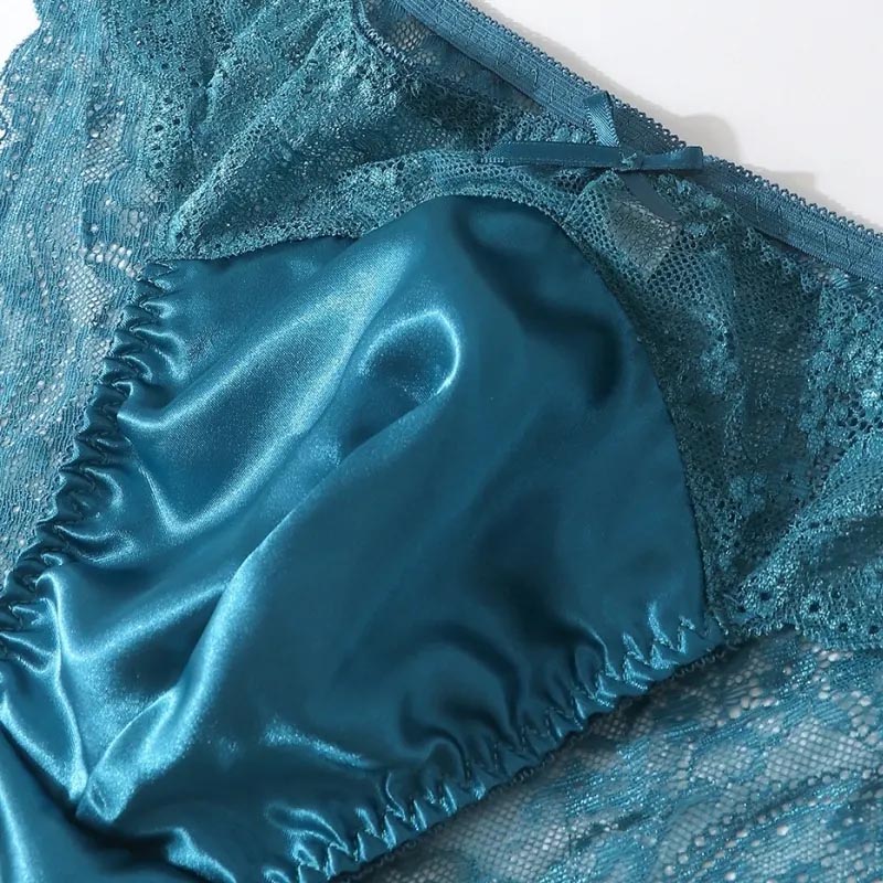 Pouch Boxer Pouch - Sexy herenslips doorzichtig kant satijnen strik