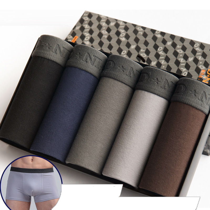 Boxer Brief Pack Cotton - 5 stks/partij Mannen Ondergoed Katoen Boxer
