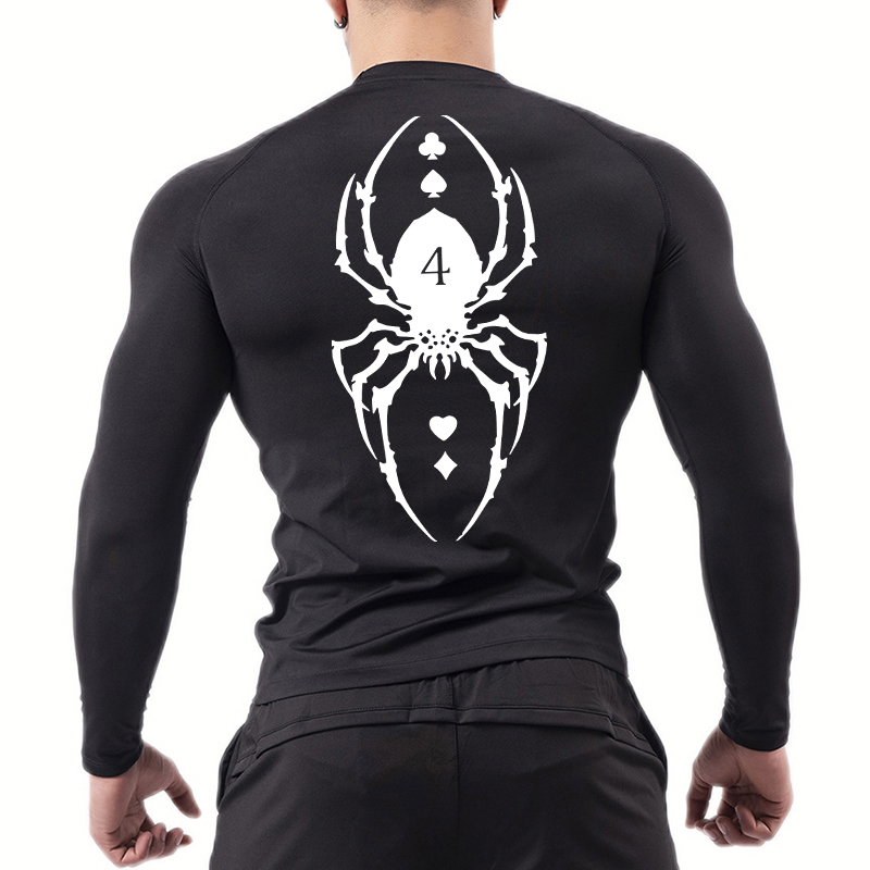 Spider Print Compressie Shirt  - Base Layer Top recensie en prijs