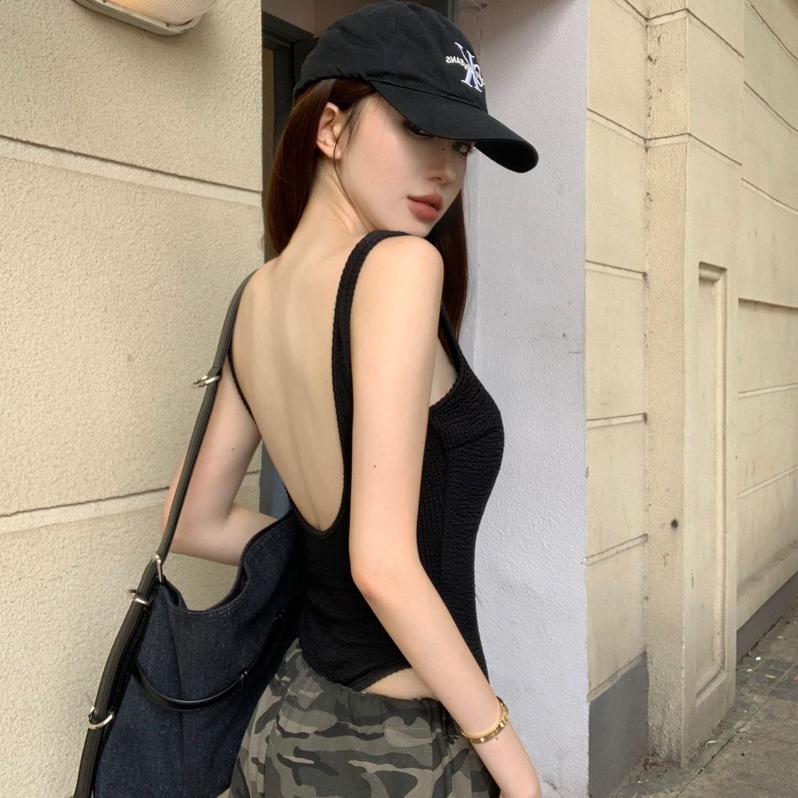 Zwarte bodysuit met bandjes, s - Tank Top Ribbed recensie en prijs