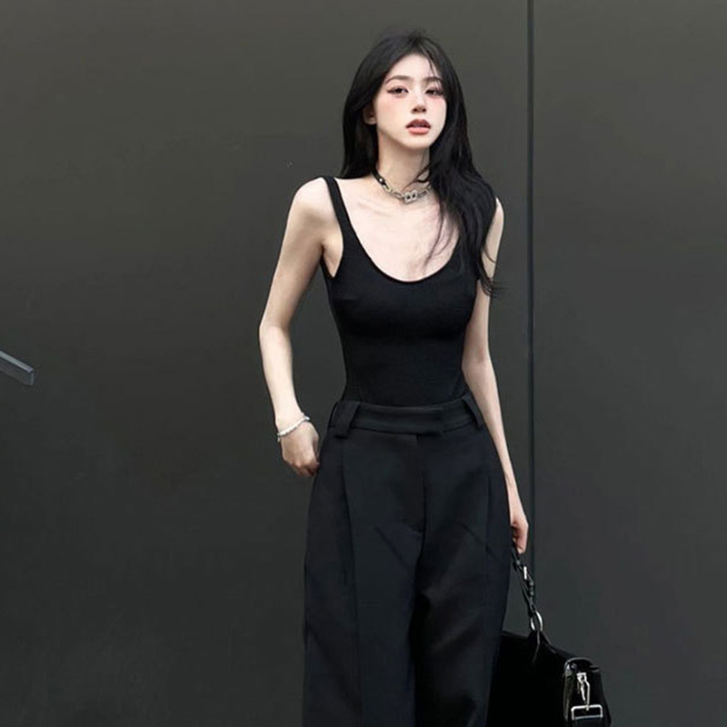 Zwarte bodysuit met bandjes, s - Tank Top Ribbed recensie en prijs
