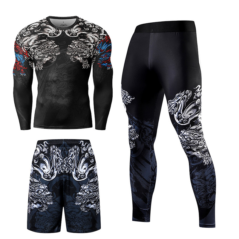 2/3PCS Mannen Jiu jitsu Traini - Compression Long Pant recensie en prijs