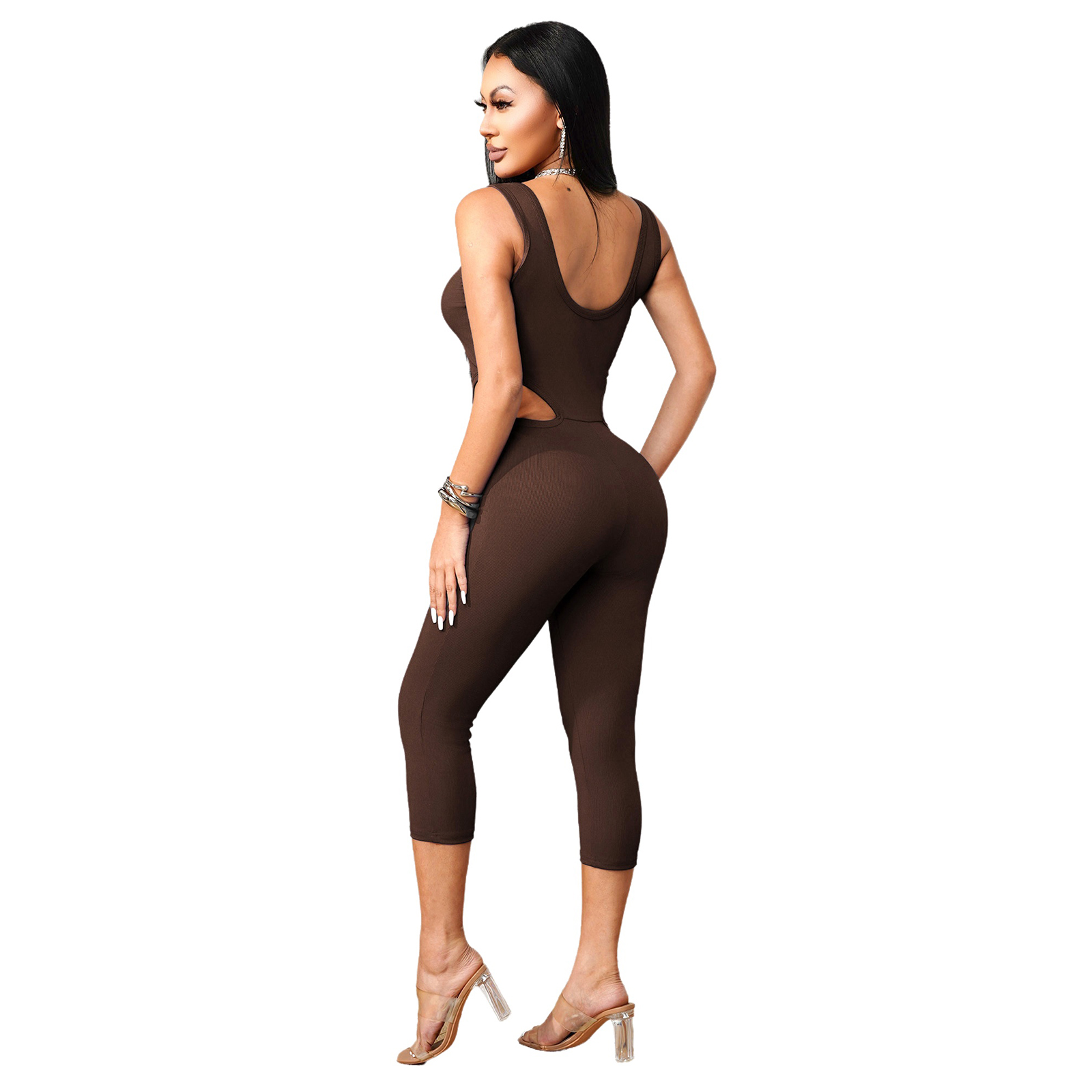 Dames Workout Jumpsuit Mouwloo - Tank Top Ribbed recensie en prijs
