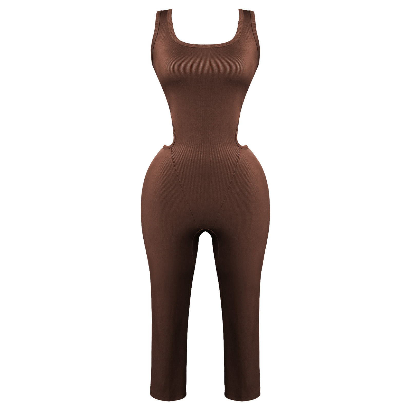 Dames Workout Jumpsuit Mouwloo - Tank Top Ribbed recensie en prijs