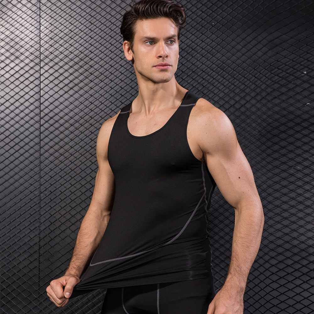Heren Zwarte Sport Skinny Vest - T Shirt Tight Fit recensie en prijs