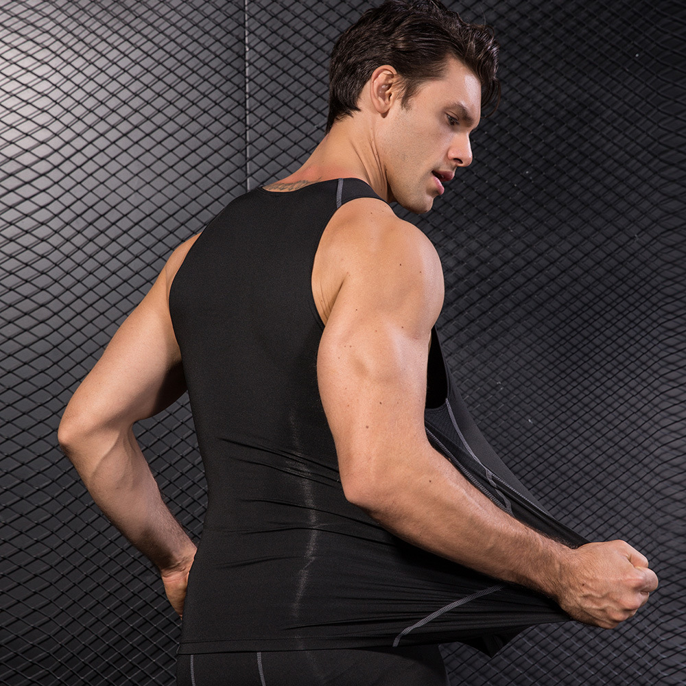 Heren Zwarte Sport Skinny Vest - T Shirt Tight Fit recensie en prijs