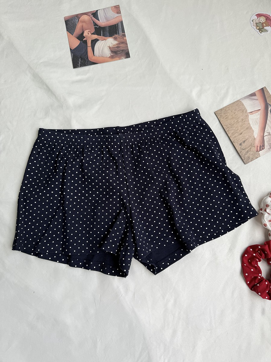 Marineblauwe geribbelde shorts - Tank Top Ribbed recensie en prijs