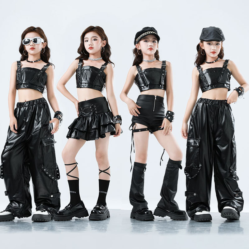 Kid Kpop Hip Hop Kleding Zwart - Suspender Tank Top recensie en prijs