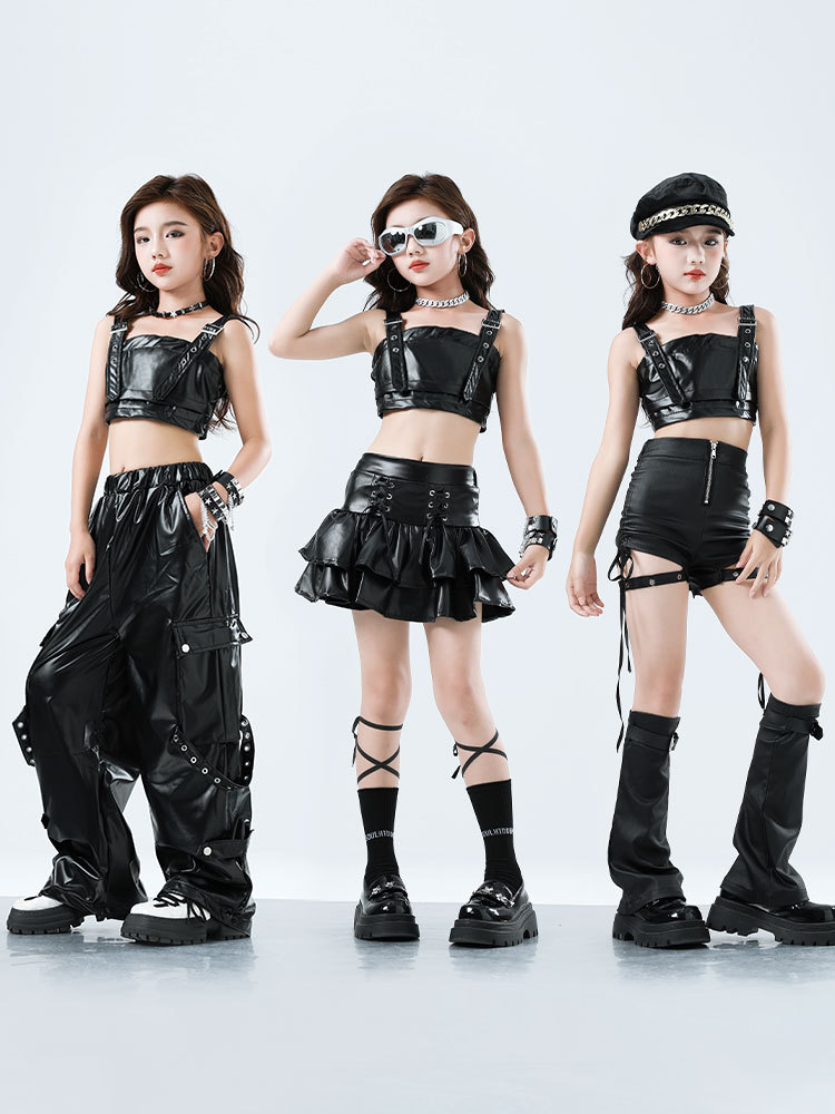 Kid Kpop Hip Hop Kleding Zwart - Suspender Tank Top recensie en prijs