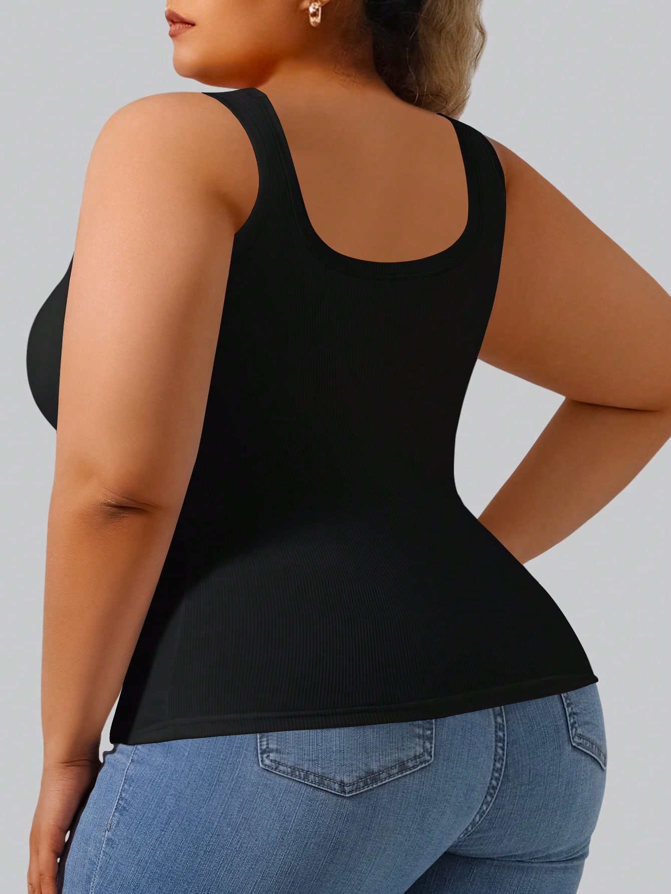 Plus size dames crop tanktop m - Tank Top Ribbed recensie en prijs