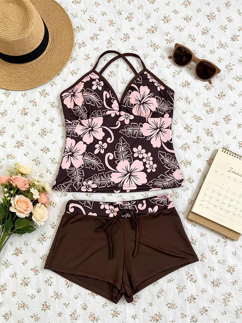 Y2K Dames Tropische Hibiscus M - Suspender Tank Top recensie en prijs