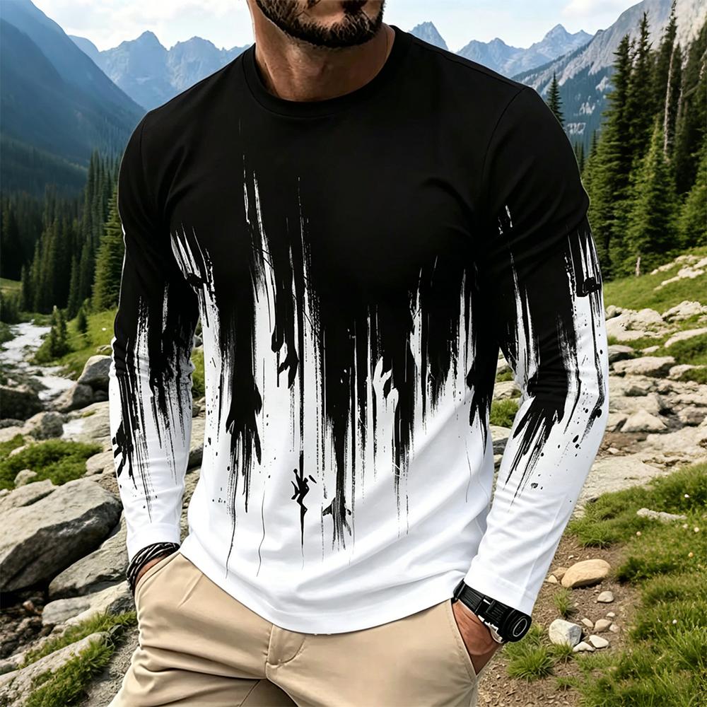 Herentrui met gradiënt inktspa - Base Layer Top recensie en prijs
